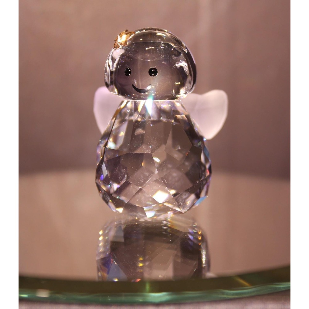 Swarovski Rocking Angel, wings in a matte finish. With Box. #A9400 NR 000285 (K)